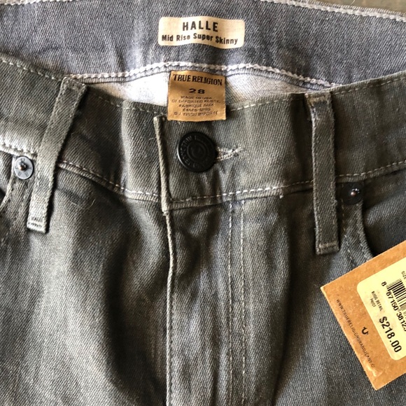 NWT True Religion Halle Super Skinny Jeans - Picture 3 of 5